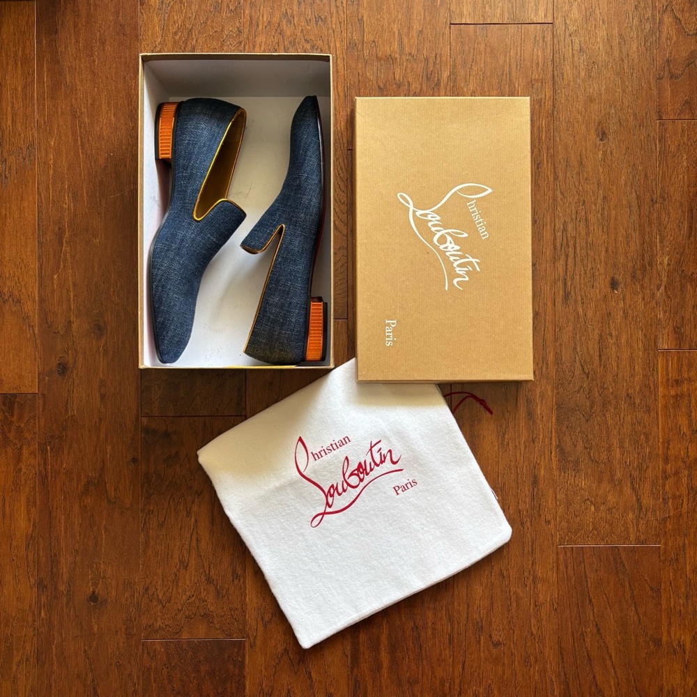 Christian Louboutin Colonnaki Denim Loafers Men’s | Size 43